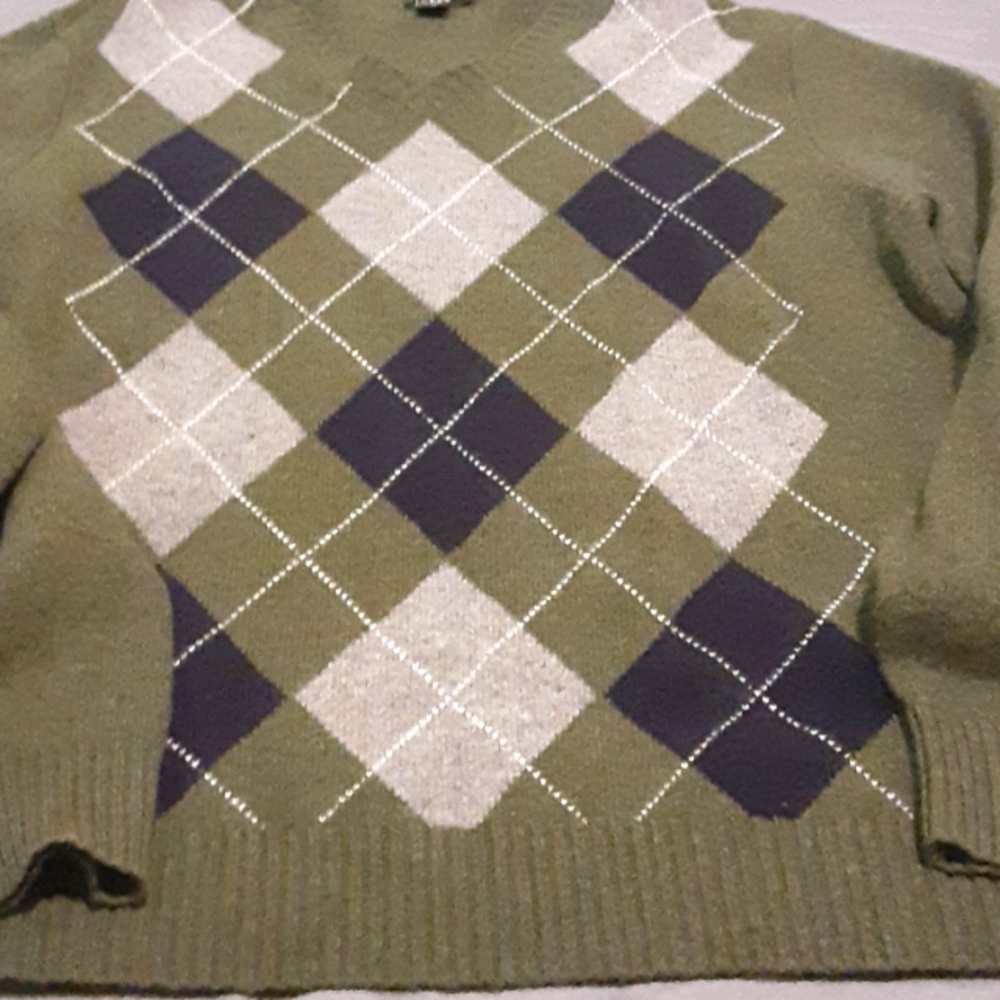 Jcrew Mens Argyle Sweater.  Size Large.